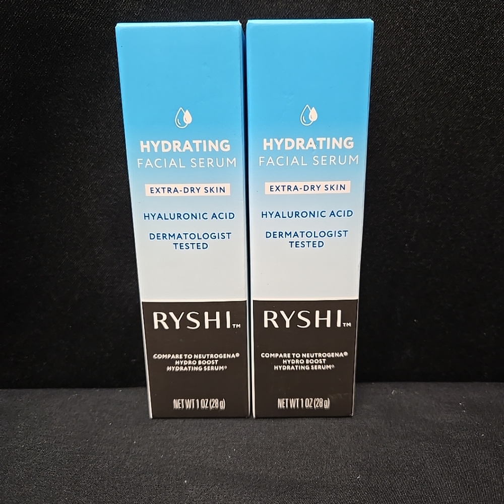 2pc Lot Ryshi Hydrating Facial Serum For Extra Dry Skin 1oz Each